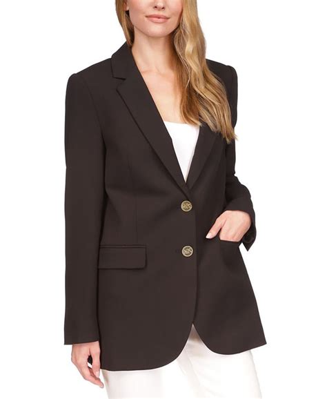 michael kors navy blazer womens|women's two button boyfriend blazer.